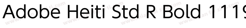 Adobe Heiti Std R Bold 11190字体转换